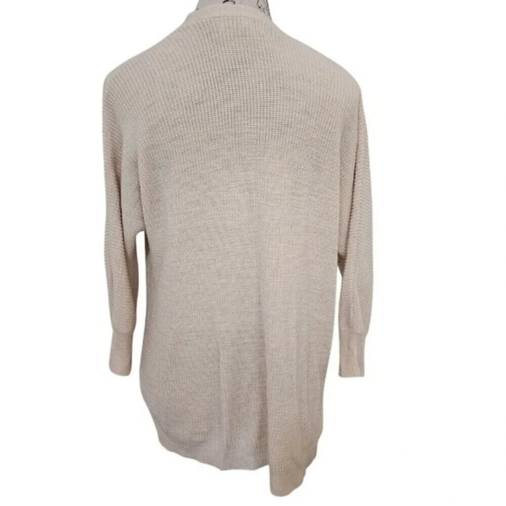 Pink Rose Cozy Open Front Beige Cardigan | Size S